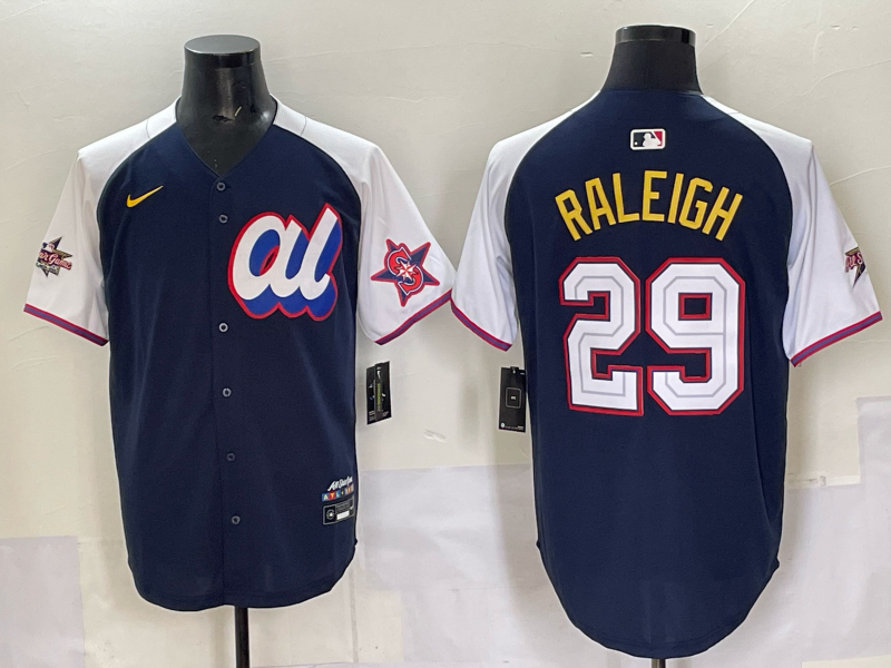 Men Seattle Mariners #29 Raleigh Blue MLB  All star Nike 2025 Jersey style 005->youth nfl jersey->Youth Jersey